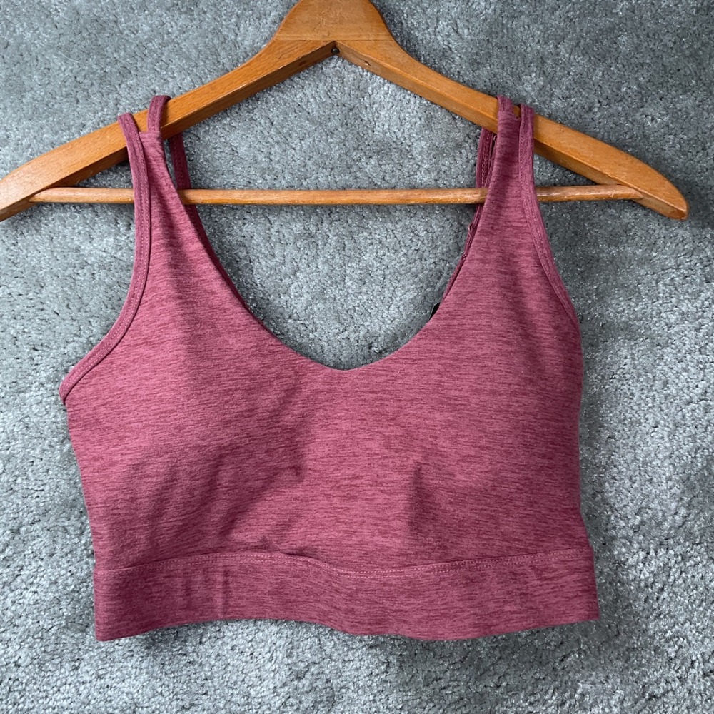 Athletic Works Buttercore Bra Womens XS Wild Ginger Heathered Low Impact Crop
